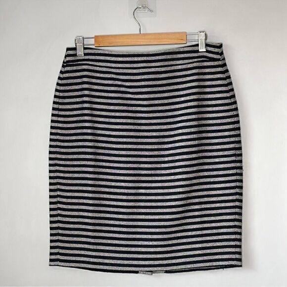 J. Crew Knit Wool Blend Stripped Skirt - Picture 1 of 10
